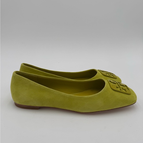New Tory Burch Georgia Ballet Flat Green Yellow Size 9 - Picture 4 of 8